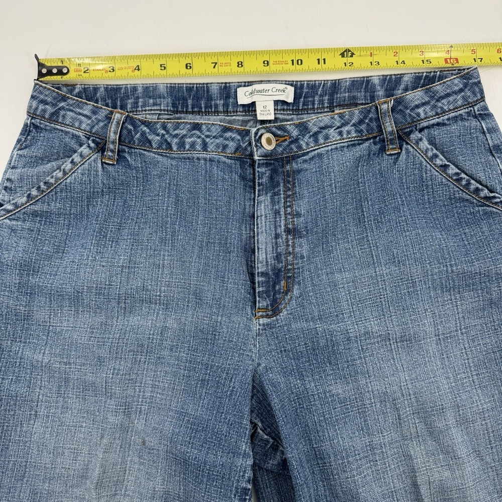 Coldwater Creek Capri Women's size 12 Medium Wash Blue Denim jeans - Picture 3 of 16